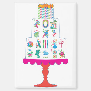 Mah Jongg Birthday Cake Magnet