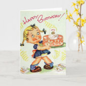 Mah Jongg Birthday Card Cake Karte (Gelbe Blume)