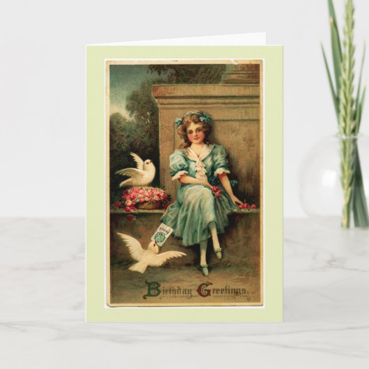 Mah Jongg Birthday Card Dove Karte (Vorderseite)