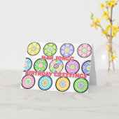 Mah Jongg Birthday Dots Karte (Gelbe Blume)