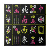 Mah Jongg Black/Fuchsia/Limon Tile Fliese (Vorderseite)