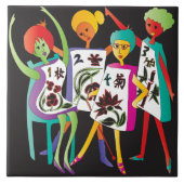 Mah Jongg Blume Dance Fliese (Vorderseite)