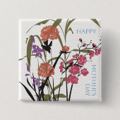 Mah Jongg Blume Mother's Button (Vorderseite)