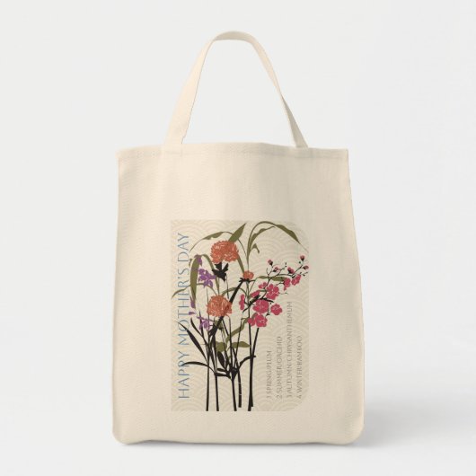 Mah Jongg Blume Mutter Tasche (Vorne)