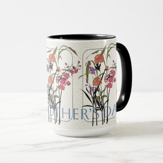 Mah Jongg Blume Mutter Tasse (VorderseiteRechts)