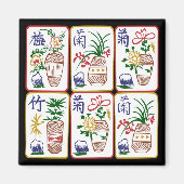 Mah Jongg Blume & One Circles Magnet (Vorne)