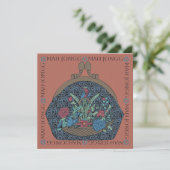 Mah Jongg Blume Purse Flat Card (Stehend Vorderseite)