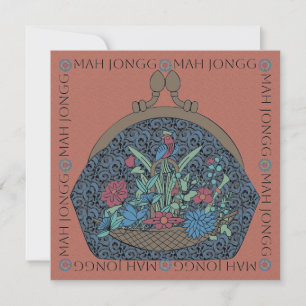 Mah Jongg Blume Purse Flat Card