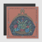 Mah Jongg Blume Purse Flat Magnet (Vorne/Hinten)
