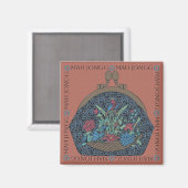 Mah Jongg Blume Purse Magnet (Vorderseite/Rückseite)