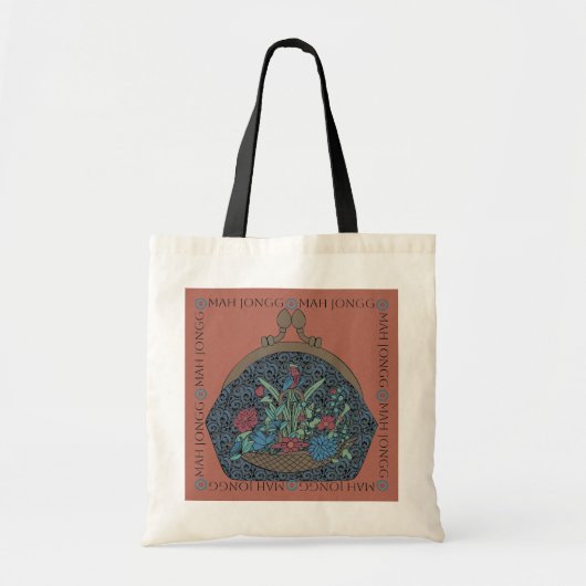 Mah Jongg Blume Purse Tasche (Vorne)