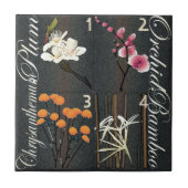 Mah Jongg Blume Tile Fliese (Vorderseite)