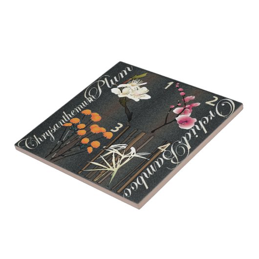 Mah Jongg Blume Tile Fliese (Seite)