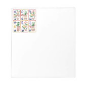 Mah Jongg Blume Tiles Notepad Notizblock (Vorderseite)