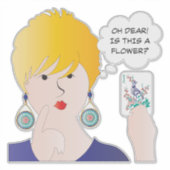 Mah Jongg Blume Vinyl Sticker (Vorderseite)