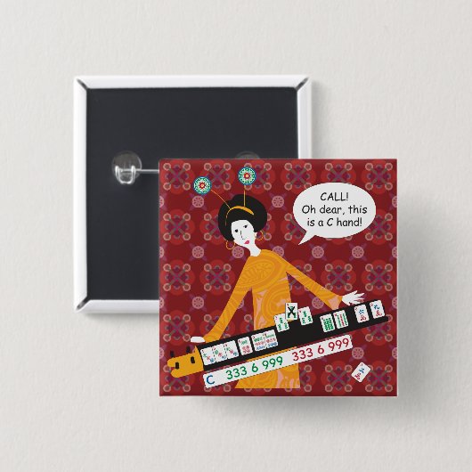 Mah Jongg C Hand Button (Vorne & Hinten)