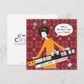 Mah Jongg C Hand Flat Card (Vorne/Hinten)