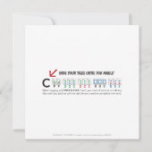 Mah Jongg C Hand Flat Card (Rückseite)