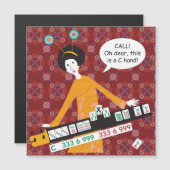 Mah Jongg C Hand Flat Magnet (Vorne/Hinten)