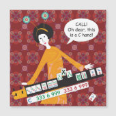 Mah Jongg C Hand Flat Magnet (Vorderseite)