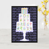 Mah Jongg Cake Birthday Karte (Gelbe Blume)