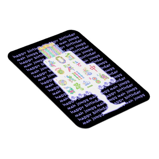 Mah Jongg Cake Birthday Magnet (Rechte Seite)