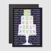 Mah Jongg Cake Birthday Magnetkarte (Vorne/Hinten)