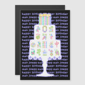 Mah Jongg Cake Birthday Magnetkarte (Vorne/Hinten)