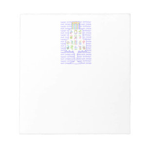 Mah Jongg Cake Birthday Notepad Notizblock