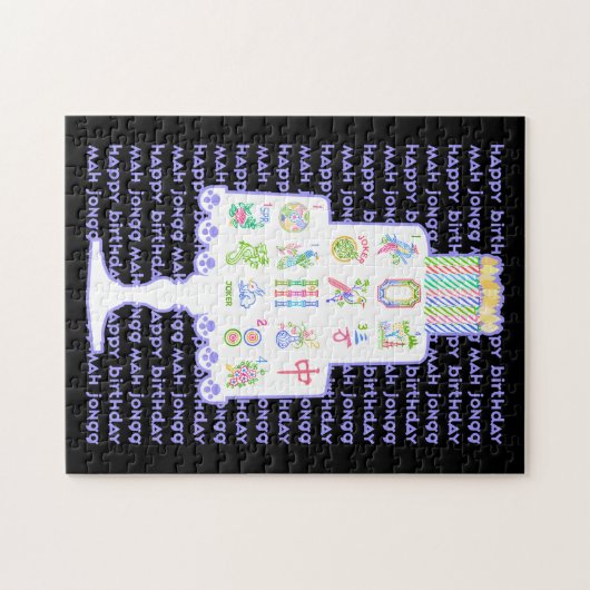 Mah Jongg Cake Birthday Puzzle (Horizontal)