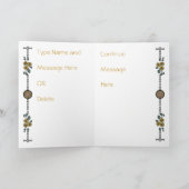 Mah Jongg Cat Anpassbare Grußkarte Karte (Innenseite)