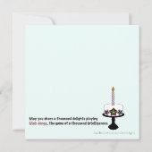 Mah Jongg Cat Birthday Einladung (Rückseite)