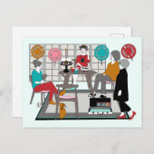 Mah Jongg Cat Birthday Postkarte (Vorne/Hinten)