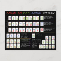 Mah Jongg Charleston/American Tiles Card