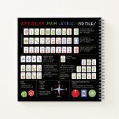 Mah Jongg Charleston/American Tiles Notebook Notizblock (Rückseite)