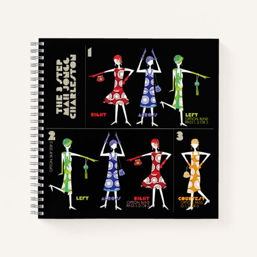 Mah Jongg Charleston/American Tiles Notebook Notizblock (Vorderseite)