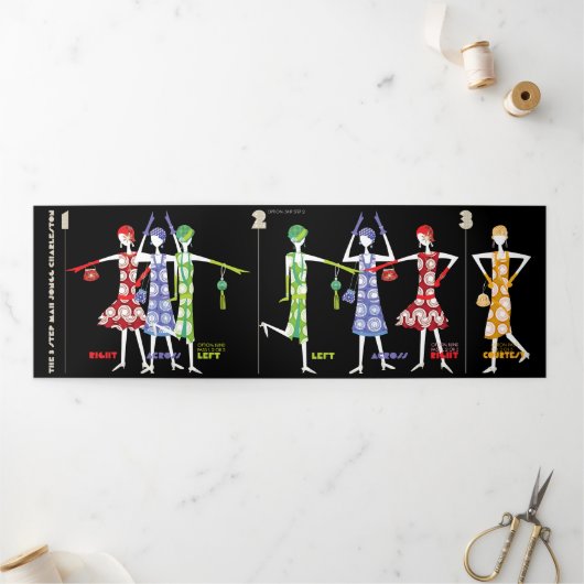 Mah Jongg Charleston/American Tiles Trifold Card Dreifach Gefaltete Karte (Außenbereich)