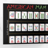 Mah Jongg Charleston/American Tiles Trifold Card Dreifach Gefaltete Karte (Innen Erste Seite)