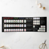 Mah Jongg Charleston/American Tiles Trifold Card Dreifach Gefaltete Karte (Innenseite)