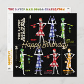 Mah Jongg Charleston Birthday Flat Card (Vorne/Hinten)