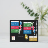 Mah Jongg Charleston Chart Postkarte (Stehend Vorderseite)