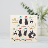 Mah Jongg Charleston Dancers Flat Card Einladung (Stehend Vorderseite)