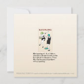 Mah Jongg Charleston Dancers Flat Card Einladung (Rückseite)