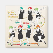 Mah Jongg Charleston Dancers Magnet (Vorne)