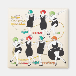 Mah Jongg Charleston Dancers Magnet