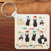 Mah Jongg Charleston Dancers Schlüsselanhänger (Vorderseite)