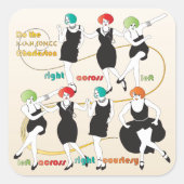 Mah Jongg Charleston Dancers Stickers (Vorderseite)