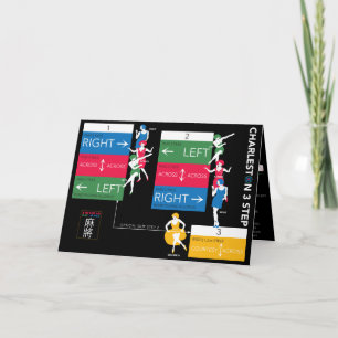 Mah Jongg Charleston Faltkarte Dankeskarte