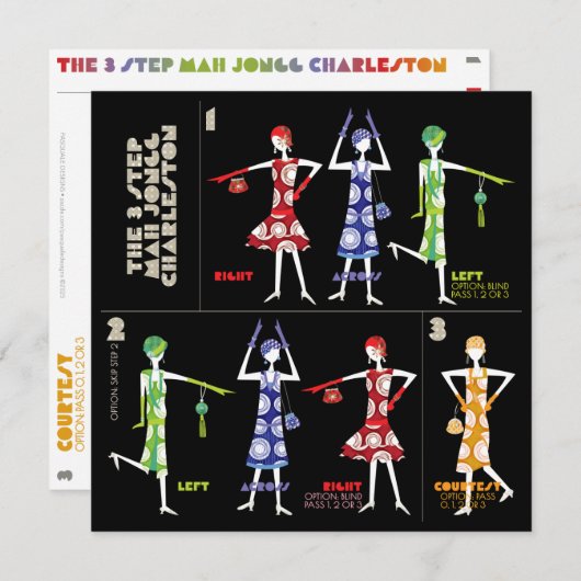 Mah Jongg Charleston Flat Card (Vorne/Hinten)