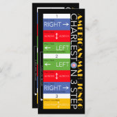 Mah Jongg Charleston Flat Card 1 Menükarte (Vorne/Hinten)